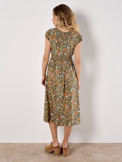 Midi-jurk met bloemenprint