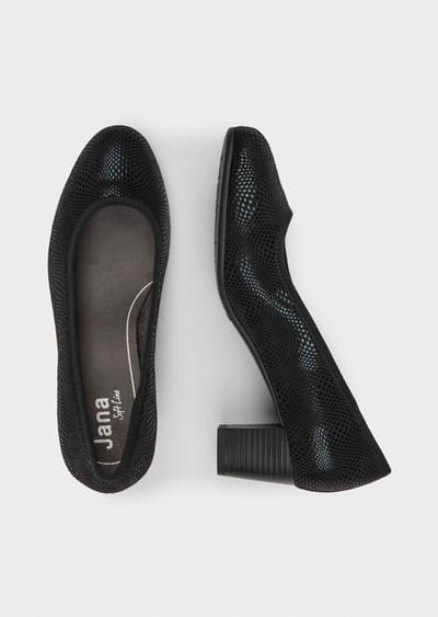 Pumps met glanzende folieprint - zwart - Gr. 37 van Goldner Fashion