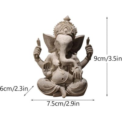 Ornements Dieu de la Richesse Tête d'Éléphant d'Asie du Sud-Est Dieu Éléphant Thaïlandais Zen Indien Décorations Artisanales de Table pour la Maison gray