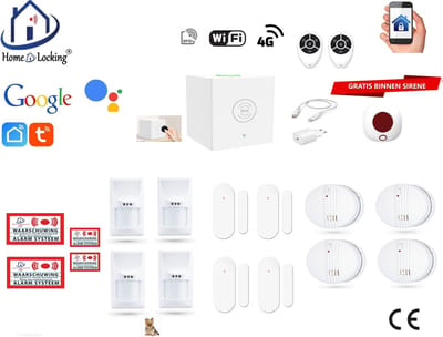 Draadloos beveiligingsbox werkt met wifi en met spraak gestuurde apps. ST01C-50