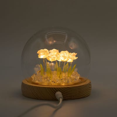 Bloemenpracht Tuinkoepel - 10 Roze Rozen - LED USB