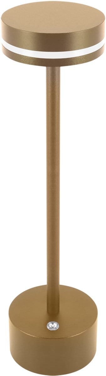 TALIA Led - Tafellamp Oplaadbaar – Draadloos en dimbaar – CCT - Warm wit / Daglicht / koud wit - Moderne touch lamp – Nachtlamp Slaapkamer – 35 cm – Goud kleur