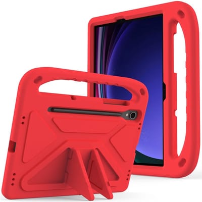 Coverup Tablethoes geschikt voor Samsung Galaxy Tab S10 Lite / S10 FE / S9 FE Hoesje - ShockProof Kids Case - Rood