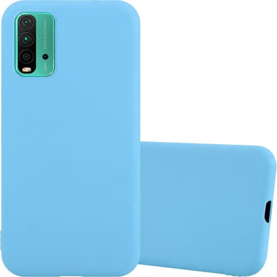 Cadorabo Hoesje geschikt voor Xiaomi RedMi 9T / POCO M3 in CANDY BLAUW - Beschermhoes gemaakt van flexibel TPU silicone Case Cover