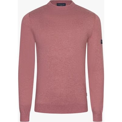 Cavallaro Napoli Trui Cercolo Round Neck Organic Cotton Blend Old Pink Melange / male