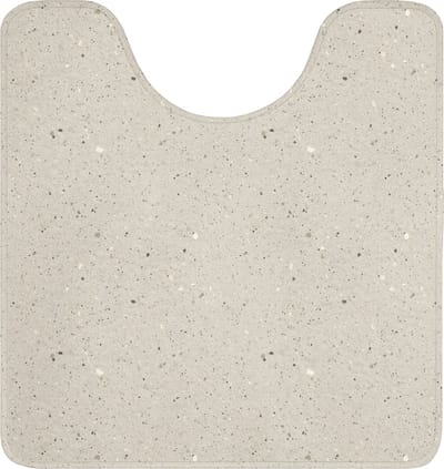 WC mat met uitsparing 55x60 cm - Antislip - Lichtbeige - Terrazzo - Grijs - Toiletmat met uitsnijding - Vloermat - Douchemat - Toilet tapijt - Toiletmatten