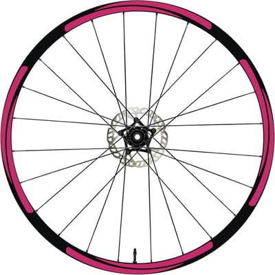 Fietsvelg Stickers - Velgrand Stickers - Fiets Personaliseren - UV-bestendig en Krasbestendig - 2 cm breed - Fuchsia