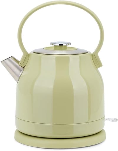 SNJY® Waterkoker Retro - Waterkoker Vintage - Waterkoker Design - 1,5 Liter - 2200 W - Groen