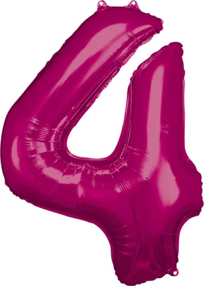 Amscan Folieballon 66 X 88 Cm Nummer 4 Roze