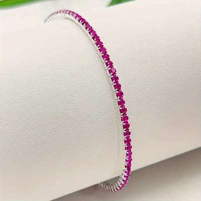Nivard Armband - Staal - Nep Zilver - Dames - Zilver/Roze