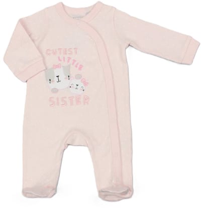 Watch Me Grow - boxpakje - 'cutest little sister' poesje sleepsuit - klein zusje - newborn - maat 50