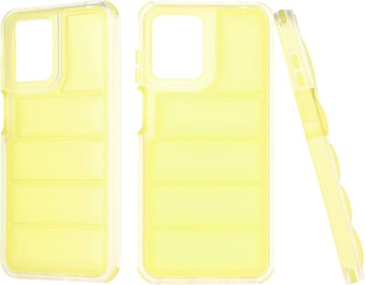 Hoesje geschikt voor Motorola Moto G53 / Moto G23 / Moto G13 - Techsuit Wave Shield Shockproof Hard Case Back Cover - Geel