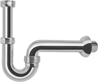 Universele Sifon voor Wastafel en Bidet - Verchroomd ABS - Geurbuffer met Wandafvoer Ø40mm