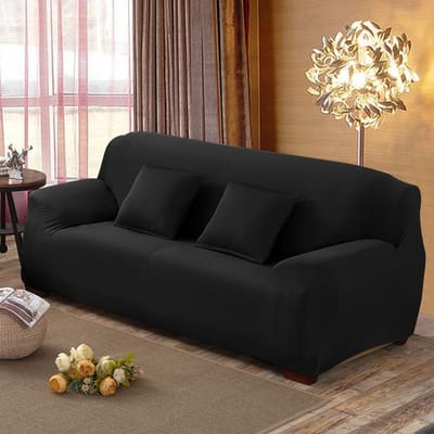 Housse de canapé extensible de couleur unie, housse de canapé élastique pour salon, housse de canapé, chaise, décoration de maison, 1/2/3/4 places S size (90-140cm)