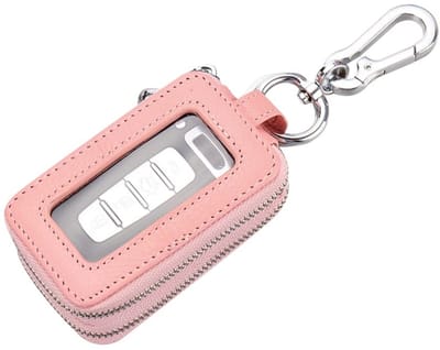Allecto - Portable Car Key Bag - Sleuteltas - Dubbele Rits - Rood - Sleutelhouder - Ideaal voor auto sleutels - Handig en stijlvol