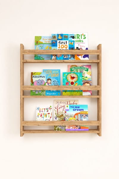 Montessori Boekenkast – Kinderboekenkast - Pijnboom - 74 x 79.5cm