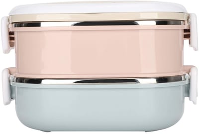 Dailygoods- Lunchbox Geïsoleerd 1800ml - Roestvrij Stalen Voedselcontainer - Draagbaar - Dubbel Laag - Veiligheidslock - Eenvoudig Schoon te Maken