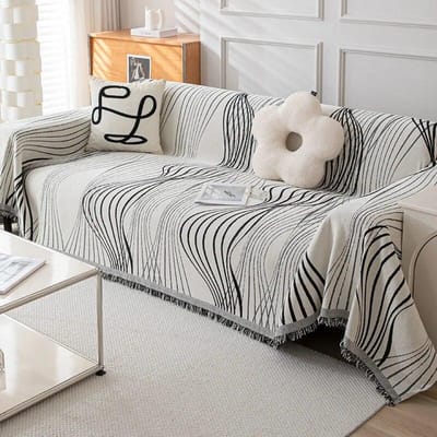 Chenille Sofahanddoek Woonkamer Alle seizoenen Universeel Antislip Stofdicht Zitkussen Dubbelzijdig Bruikbare Airconditioning Quilt 180x130cm1pcs