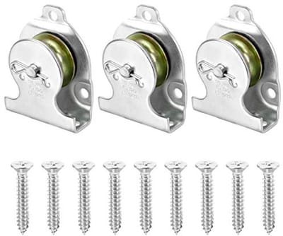 Katrol Set - Riemenschijf Blok - Efficiënt Werken - Hoge Draagkracht - 3 Stuks 190kg - Zilverkleurig