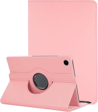 Hoesje - Geschikt voor Samsung Galaxy Tab A11 Plus - 360 Graden Draaibare Hard Cover Case - Tablet Hoes Draaibaar - Lichtroze