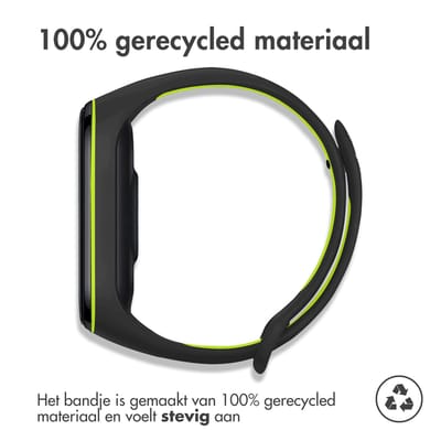 imoshion Siliconen sport bandje voor de Xiaomi Mi Band 5 / 6 - Black & Lime
