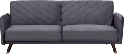 SENJA - Driezitsbank - Donkere houtkleur - Fluweel