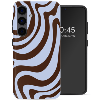 Selencia Hoesje - Geschikt voor Samsung Galaxy S24 - Backcover - Dream Swirl Chocolate