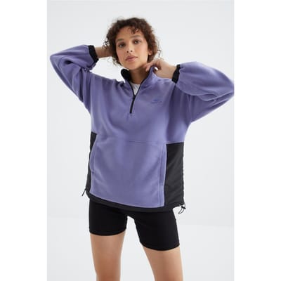 Oversized Half-zip Pluche Sweatshirt