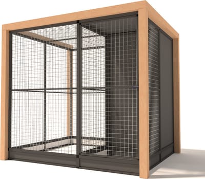 Wood Selections Volière Alfred - Vogelkooi - vogelhuis voor buiten - papegaaienkooi - dierenverblijf - Vogelren - vogelverblijf