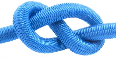 DQ-PP Rubberkoord, 6mm, 75m, Blauw, Expanderkoord, Expander Rubberdraad, Rubberkoord, Spankoord, Zeildoekkoord, Spanrubber