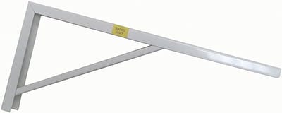Geodriehoek van staal - Meetinstrument - Precisie meten - Hoge weerstand - 18 x 40 cm - Wit