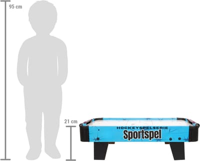 Quvo® Air Hockey - Voetbal - Voetbaltafel - Blauw - 69cm x 36cm x 21cm