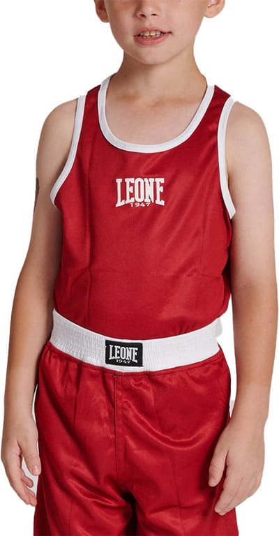 Leone1947 Double Face Mouwloos T-shirt Rood L Kinderen
