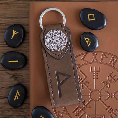 Something Different - Joy Viking Rune Faux Leather Sleutelhanger - Multicolours