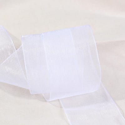 10 meter/lot doorschijnend chiffonlint, organza, satijnlinten voor cadeauverpakkingen, decoratie, bruidsboeketten, feestkransen en kantstof. 38mm