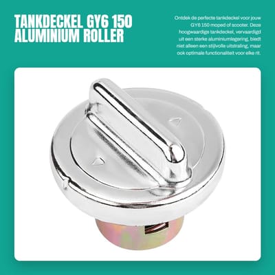 Dailygoods- Tankdeckel Aluminiumlegierung - GY6 Moped - Roller - Scooter - Diameter 5,5 cm - Hoogte 4,8 cm - Nagelnieuw - Brandstoftankdeksel