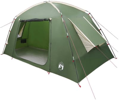 vidaXL - Huisje - Tent - met - dak - Groen - 300 - x - 210 - x - 156 - cm - Polyester