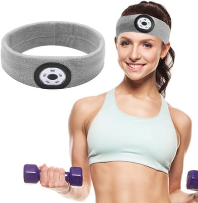 Kerst LED Verlichte Hoofdband, Oplaadbare Hoofdlamp voor Hardlopen, Gebreide Hoofdband voor Mannen en Vrouwen, Perfect Cadeau voor Kinderen en Volwassenen