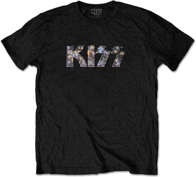 Kiss - Logo Heren T-shirt - S - Zwart