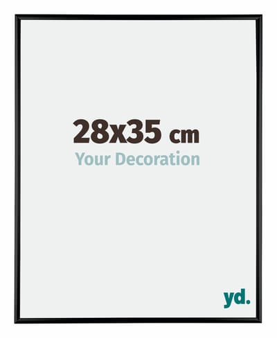 Your Decoration - Fotolijst 28x35 cm - Aluminium - Zwart Hoogglans - Kent