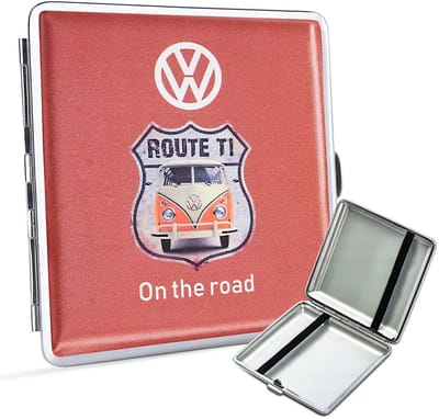 Sigarettendoosjes Volkswagen On The Road - Rood - Metaal -20 Sigaretten
