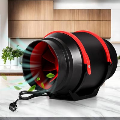 Rookafzuiging, buisventilator, 150 mm, inline kanaalventilator met afstandsbediening, 220 V, stille buisventilator, 540 m³/h afvoerventilator, instelbare kanaalventilator voor badkamer,