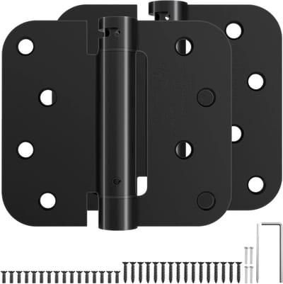 Zelfsluitend Deurscharnier - Veerscharnier Automatisch - Deuren Sluiten - Verstelbare Spanning - 105 cm - Mat Zwart