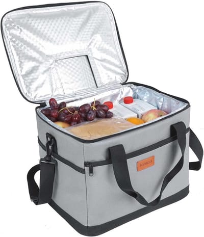 Geïsoleerde koeltas 30 liter - Houdt eten en drinken warm of koud, lekvrij, met draagriemen en meerdere zakken - Perfect voor reizen, kamperen en picknicken