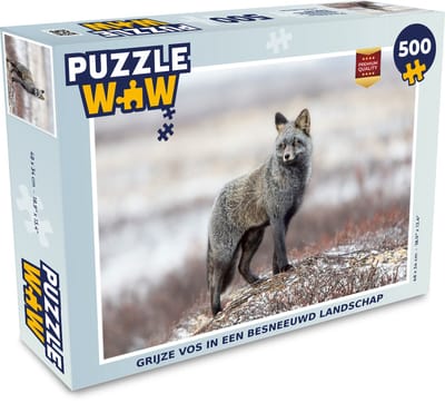 Puzzel Vos - Winter - Heuvel - Legpuzzel - Puzzel 500 stukjes
