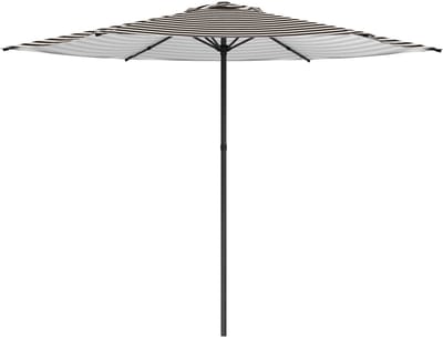 vidaXL Tuinparasol 300 x 300 cm Polyester Rechthoekig Zwart en Wit