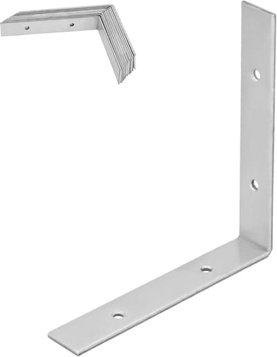 Hoekverbinders Set - Stalen Hoeken - Zware Lasten Bevestigen - Verzinkt Staal - 150 x 150 mm - Zilver