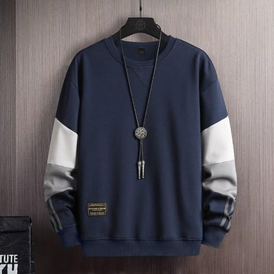 T-shirt met lange mouwen herentrui, lente en herfst ondershirt heren ronde hals trui trendy trend merk casual, trui 5XL gray