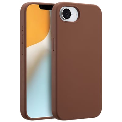 Accezz Hoesje - Geschikt voor Apple iPhone 17e / 16e - Liquid Silicone Backcover geschikt voor MagSafe - New Tea Brown