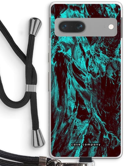 Case Company® - Hoesje met koord geschikt voor Google Pixel 7 hoesje met Koord - Ice Age - Telefoonhoesje met Zwart Koord - Bescherming aan alle Kanten en Over de Schermrand